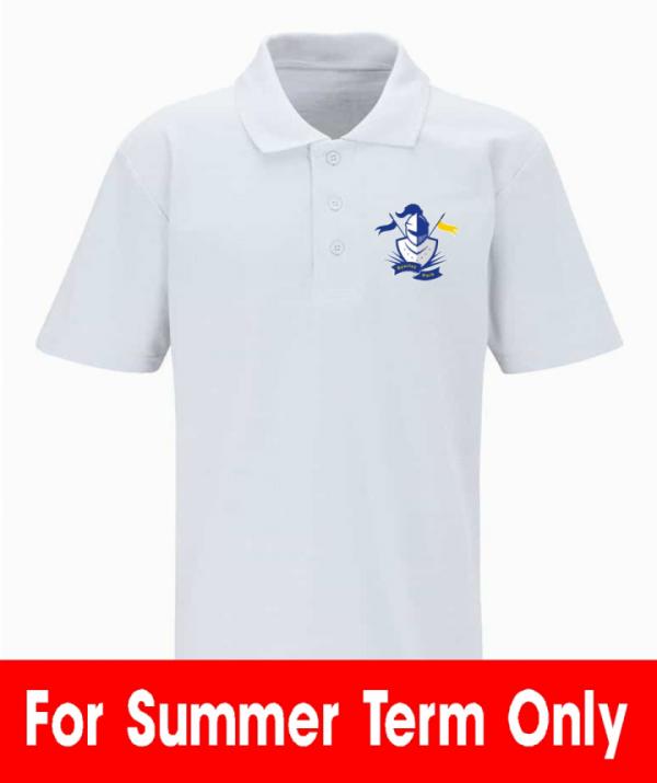Classic Polo Shirt White - Summer Term Only (Banner)