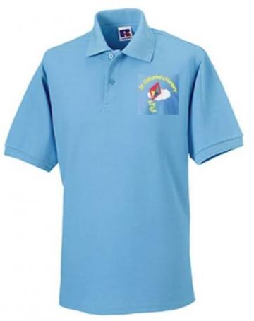 Polo Shirt Sky with Nursery Logo (Russell) 