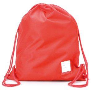 P.E. Bag Red with name tag (SD99)