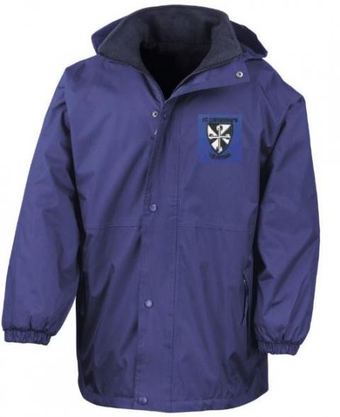 Reversible Jacket Waterproof Royal with School Logo (R160) 