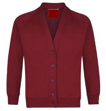 Sweat Cardigan Lt Maroon (Sportex)