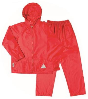 Waterproof Jacket & Trouser Set Red No Logo (Result)