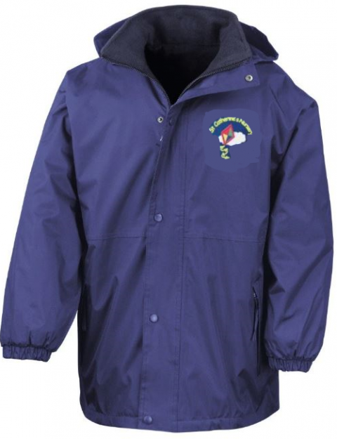Reversible Jacket Waterproof Royal with Nursery Logo (R160)