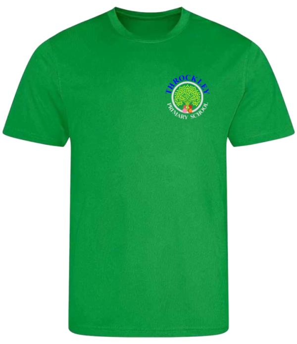 P.E. T-Shirt Kelly Green - Printed (JC01J)