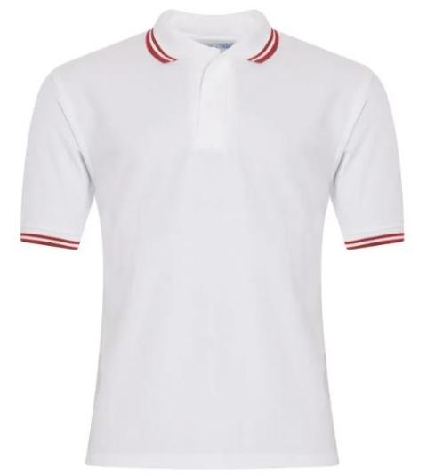 Tipped Polo Shirt White/Red (Banner)