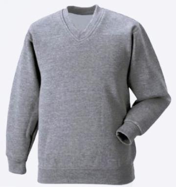 V Neck Sweatshirt Grey (Beezer)