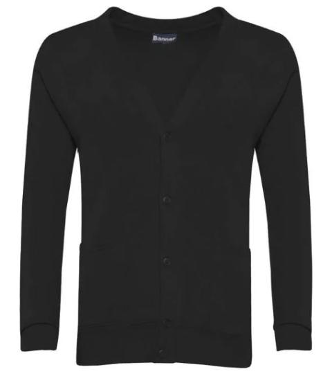Cardigan Black - Adult. UPPER + POST 16 (Banner)