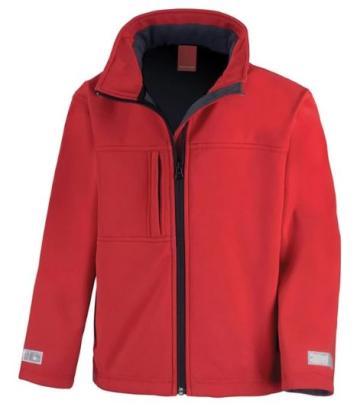 Softshell Jacket Red with Print on back - Red Dragon (R121J) 