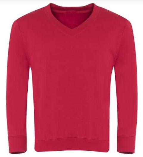 V Neck Sweatshirt Red (TTT) 